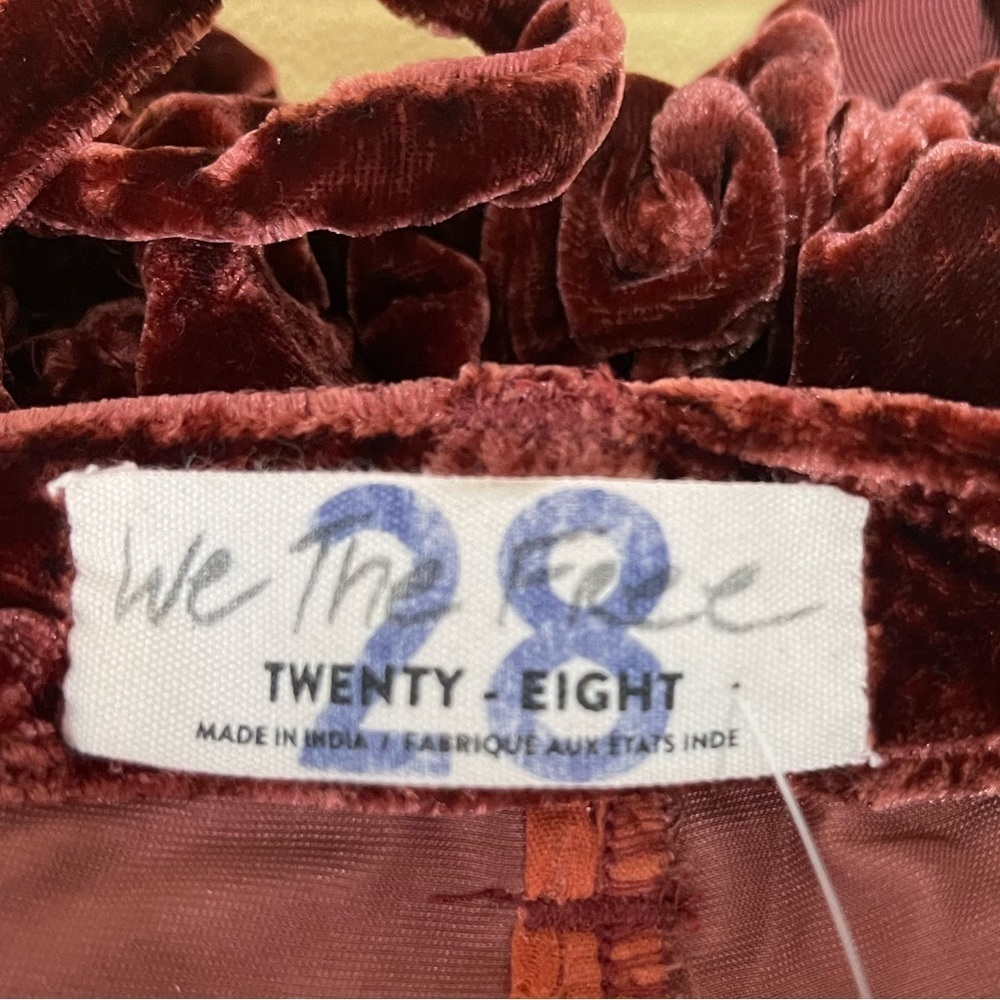 We the Free Lotus Velvet Garnet balloon pants women’s size 28 We the free - Picture 12 of 17